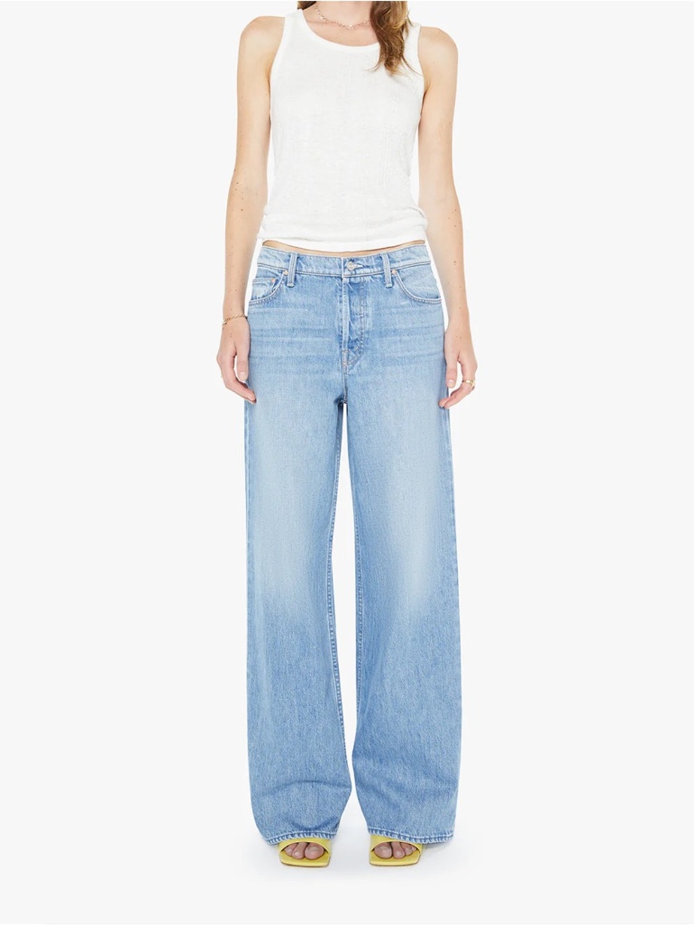 MOTHER  The Rerun Zip Sneak jeans in new condition